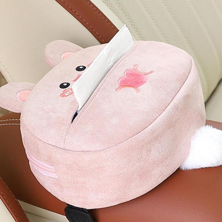 cute-tissue-box-cover-portable-soft-plush-armrest-paper-organizer-convenient-car-tissue-paper-dispenser-multifunctional-napkin-holder-wipes-case-for-home-nursery-and-car-standard