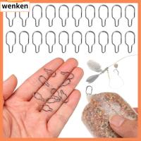 WENKEN 50Pcs/Pack ที่มีคุณภาพสูง อุปกรณ์สำหรับเดินทาง ทนทานต่อการใช้งาน อุปกรณ์ตกปลาคาร์พ คลิปกระเป๋า PVA อุปกรณ์ป้อนมุม คลิปเหยื่อตกปลา