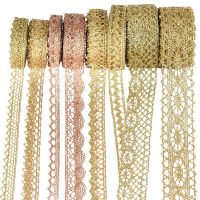 10yard Gold&amp;Silver Lace Ribbon Soft Net Lace Trim Fabric For Sewing Accessories Wedding Birthday Party Supplies DIY Craft Fabric  Material