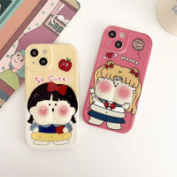 3D การ์ตูนน่ารักลายเจ้าหญิงสโนว์ไวท์สำหรับ IPhone 14 13 12 11 Pro Max สำหรับ IPhone 7 8 Plus XR XS MAX เคสโทรศัพท์แฟชั่นที่สร้างสรรค์