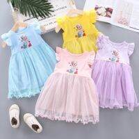 1-5Y Cute Print Girl Dress 2020 Summer New Girls Child Dresses Ice Snow Princess Sofia Shirt Dress Pakaian Girls Dresses