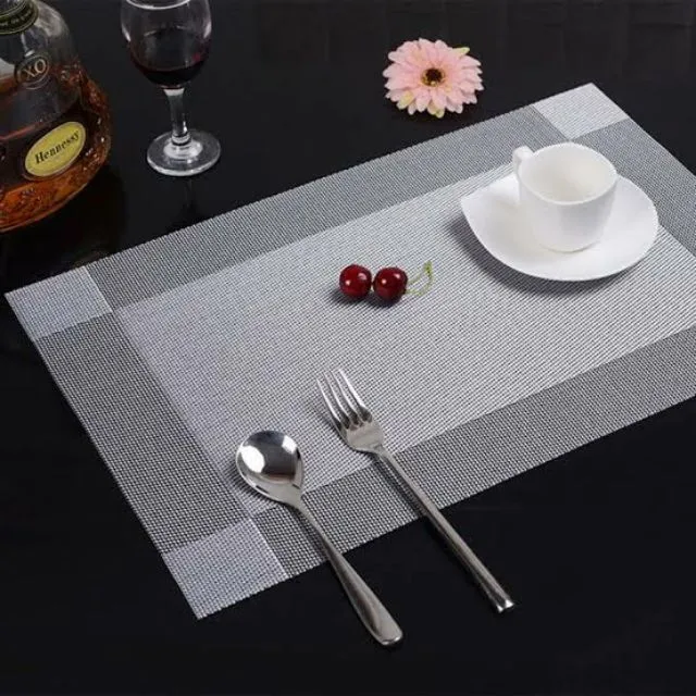 1pc Modern Elegant PVC Placemat Dining Table Mat Cafe Antislip Hot