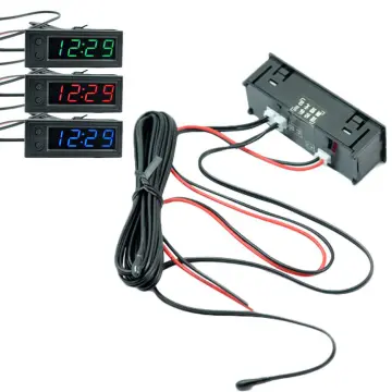 3 In 1 Vehicle Digital Electric Clock Thermometer LED Digital