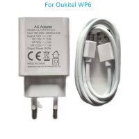 New Oukitel WP6 USB Power AC Adapter Charger EU Plug Travel Switching Power Supply Micro Usb Cable Data Line