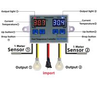 【LZ】■▫  Naughty Bird W1088 Dual LED Digital Temperatura Sensor Medidor Controlador Termostato de Aquecimento Elétrico 220V Termorregulador