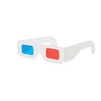 100คู่กระดาษอเนกประสงค์ Anaglyph แก้ว3D กระดาษ3D มุมมอง Anaglyph สีแดงฟ้า/สีฟ้าแก้ว3D สำหรับภาพยนตร์ EF