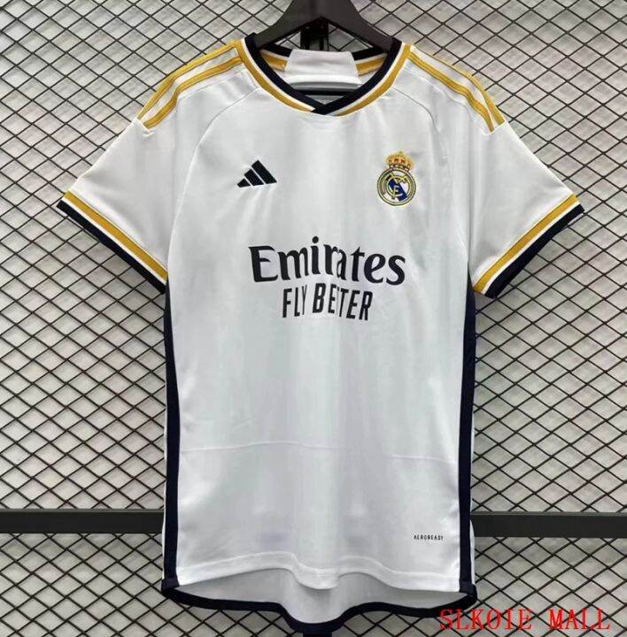 White jersey 23/24 home football jersey versi penggemar VINI JR. #7 ...