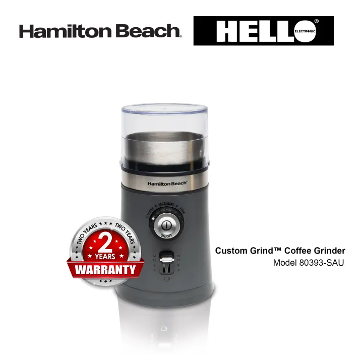Hamilton Beach Custom Grind Deluxe Removable Stainless Steel Chamber