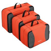 3packs Double Layer Travel Packing Cubes Breathable Mesh Clothing Storage Bag Luggage Suitcase Organizer Set