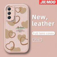 JIUMOO A54 A34 A14ปลอกสำหรับ Samsung 5G เคสกระแสแฟชั่นแบรนด์รักสวยเคสโทรศัพท์บางนุ่มหนังซิลิกาเจลสีปกป้องเลนส์กับเคสกันกระแทกเคสตกหล่น