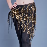 hot【DT】 New style Belly dance costumes sequins tassel indian belly hip scarf for women dancing belt 11kinds of colors