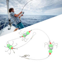 Luminous Octopus String Hook เหล็กกล้าคาร์บอนสูง ประมง ตะขอเกี่ยวแบบมีหนาม Fishing Tackle Gear