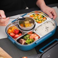 Microwave Lunch Box With Lids Soup Cup Japanese Style Bento Box Food Storage Containers Box Stainless Steel For Kids Food Warmer