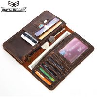 ✶❐✽ cri237 Ando Design Genuine Leather Fashion Retro Long Wallet Business Big Capacity Casual Card Clip Wallets