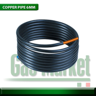 ท่อทองแดงหุ้ม PVC สำหรับ LPG ขนาด 6 มิล ยาว 6 เมตร 1 เส้น - Copper Pipe 6mm x 6mt -  1 pcs
