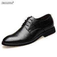 IMAXANNA new mens leather shoes British fashion business simple low-cut comfortable luxury brand formal casual wedding shoes