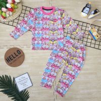 [2I KidsClothes] ชุดเซ็ตเด็ก ชุดนอนเด็ก ผ้าพิมพ์ลายการ์ตูน มายด์ เมโลดี้ สีชมพู (เสื้อยืดแขนยาว  กางเกงขายาว) น่ารักมาก เท่ห์มาก เนื้อผ้าCotton100%