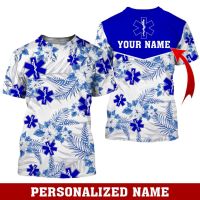 Emergency Medical Service EMS 3D Printed 2022 New Fashion Summer Harajuku T-shirt Unisex Top O-Neck Short Sleeve E36