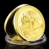 เมืองปัสคอฟรัสเซียชุบทองสะสมเลียนแบบเหรียญที่ระลึกสะสมศิลปะการสะสมเหรียญที่ระลึกอาคารที่มีชื่อเสียง