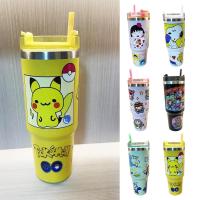 30oz Cartoon Pattern Ice Blaster Cup 304 Stainless Straw Cup Vacuum Steel Insulation V8F8