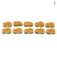 KCY 2pcs hamburgers อาหารขนาดเล็กรุ่นตุ๊กตาอุปกรณ์เสริม