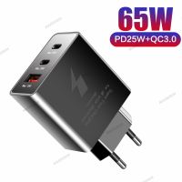 [CNIU digital accessories] ที่ชาร์จ USB C 65W แบบคู่ Charge3.0เร็วชนิด PD ที่ชาร์จเร็วอะแดปเตอร์สำหรับ Samsung ติดผนัง Xiaomi iPhone 14 13 iPad แท็บเล็ต