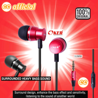 ✅แท้100% OKER H121 STEREO HEADPHONE หูฟัง โทรศัพท์ สมาร์ทโฟนรับสายได้ EARPHONE ไมค์คุยรับสายได้ #CC 121