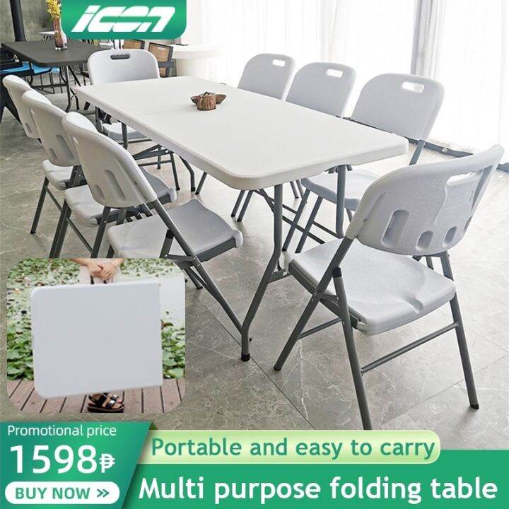 Foldable Table 180cm Computer Gaming Table Tea Table Study Desk Dining ...