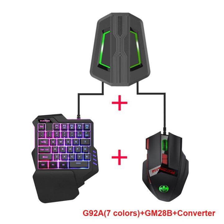 klw-one-handed-keyboard-and-mouse-set-with-converter-gaming-mause-keypad-for-pc-ps3-ps4-xbox-switch-with-rgb-backlight-game-mice