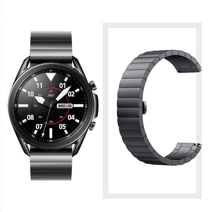 สายนาฬิกาโลหะสำหรับ-galaxy-watch4-watch-3-amazfit-gtr-สแตนเลสสายรัดผีเสื้อสำหรับ-gt2-22mm-20mm