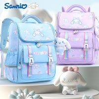 Sanrio กระเป๋านักเรียนเด็ก,ความจุขนาดใหญ่สำหรับนักเรียนหลักน้ำหนักเบาการป้องกันกระดูกสันหลังซินนาโมโรล