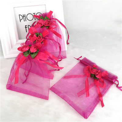 Pouches Gift Voile Organza Drawable Christmas Cheap Packaging Tulip Mesh Bag