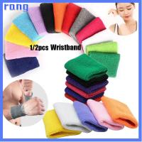 RANG 1/2pcs ร้อน Unisex นุ่มสบาย ยามห่อยาม กีฬา Sweatband สายรัดข้อมือผ้าฝ้าย สายรัดข้อมือยิมเหงื่อ วงเทนนิสมือ