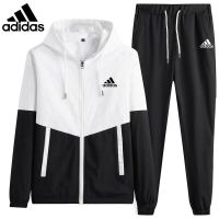 ร้อน, ร้อน★【ของแท้อย่างเป็นทางการ】กระเป๋าadidas official store เสื้อแขนยาวเสื้อแจ็คเก็ตเสื้อผ้าที่ดีที่สุดสำหรับสองชุดเสื้อและกางเกงจริง