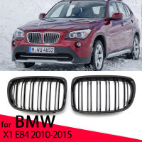 ใหม่ดูรถ Grille Grill ด้านหน้าไต Glossy 2 Line Double Slat สำหรับ BMW X1 E84 2010-2015รถอุปกรณ์เสริม