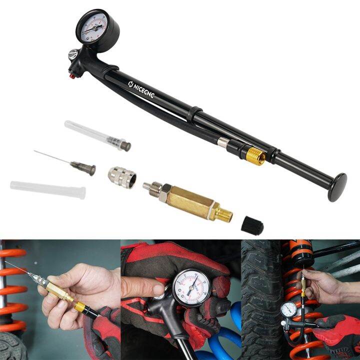 【CW】 300PSI ATV Air Shock Pump Kit Fork Shock Absorber Suspension Pump Nitrogen Needle for UTV