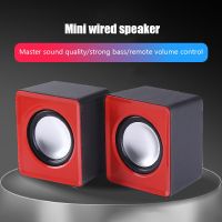 2PCS/Set Mini Computer Speaker USB Wired Speakers Universal Stereo Sound Surround Loudspeaker For Computers Laptops Notebooks