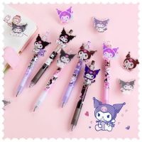 【small stationery】  ✈ปากกากดปากกาหมึกเจลชิ้น/เซ็ต № 6 Kuromi Sanrio ปากกาลูกลื่นตัวอักษร0.5มม. ด้านหลังเป็นปากกาเขียนน้ำเรียบเครื่องเขียนนักเรียน