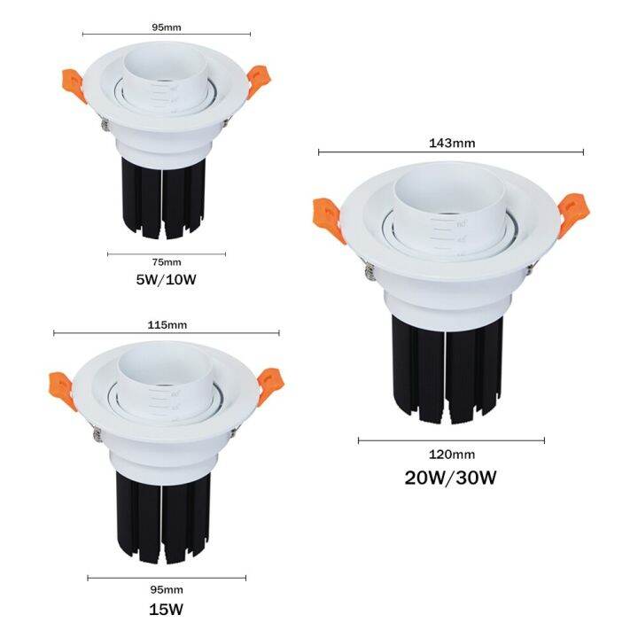 ไฟดาวน์ไลท์-led-สปอตไลท์ปรับแสงได้ปรับมุมได้ไฟสปอร์ตไลท์เพดานปรับแสงสปอตไลท์โฟกัสได้โคมไฟผนังสีขาว