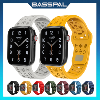 BassPal สายรัดระบายอากาศสำหรับสายคาด Apple Watch 44มม. 45มม. 41มม. 40มม. 42มม. 38มม. สร้อยข้อมือ I Watch Serises 49มม. อัลตร้า8 7 6 5 4 3 Se