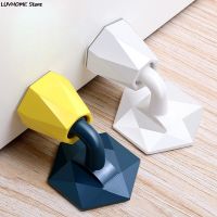 ☄♗✘ 1 PC Silicone Door Stop Stopper Home Adhesive Door Wall Bumper Practical Floor Protective Pad Holder Wall Protectors Bumper