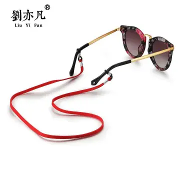 1pc Unisex Square Fashion Glasses With Glasses Chain For Middle