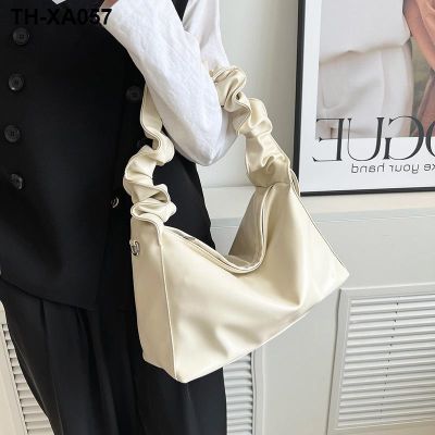♤♈ Soft skin underarm package western style single shoulder bag texture daily commuting fold female