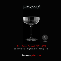 LUCARIS แก้วไวน์รุ่น RIMS ORIENT SAUCER 205 ml. แพ็ค 6 ใบ