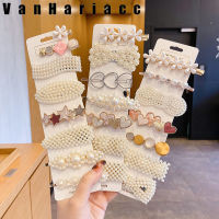 3/4 Pcs คลิปหนีบผมไข่มุกชุดคริสตัลทรงผมปรีดา