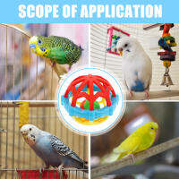 Zecetim 3 ชิ้นของเล่นนกนกลูกเล็ก ๆ ลูกบอลนกกับนกยางบดจะงอยปากสำหรับนกแก้ว Budgie Cockatiel