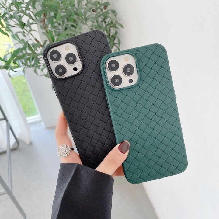 เคสโทรศัพท์มือถือแบบนิ่ม-tpu-สีพื้น-สําหรับ-iphone-7-8-plus-11-12-13-14-pro-promax