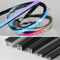 ✵▥▬ 1-5M Recessed Black Neon Rope Tube 10/16/20Mm Waterproof Silicone Led Channel Diffuser Flexible Strip Lamp Indoor Soft Tape Lamp