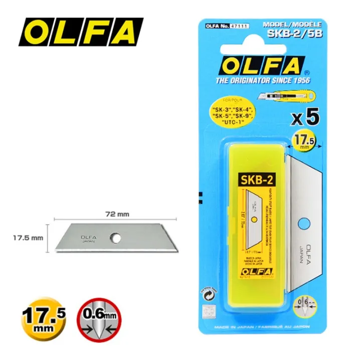 5pcs Olfa SKB2/5B Safety Blades Spare Blades for SK3 SK4 SK5 SK6