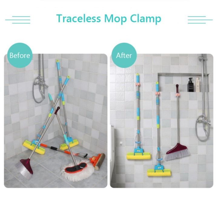 4pcs-high-quality-mop-hook-wall-mounted-hanger-organizer-holder-no-slip-gripper-self-storage-racks-kitchen-bathroom-adhesive-picture-hangers-hooks